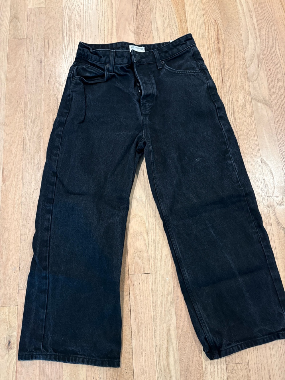 Free People Deep Trance Dropped Boyfriend Jeans - Black, Size 28